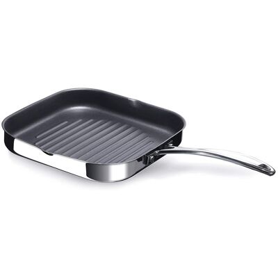 Poêle grill carrée anti adhésive beka chef en inox 26,5x26,5cm - Publicité Poêle grill carrée anti adhésive beka chef en inox 26,5x26,5cm - Publicité