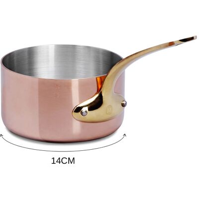Casserole en cuivre inox mauviel m'héritage 200b compatible tous feux sauf induction 14cm - Publicité Casserole en cuivre inox mauviel m'héritage 200b compatible tous feux sauf induction 14cm - Publicité
