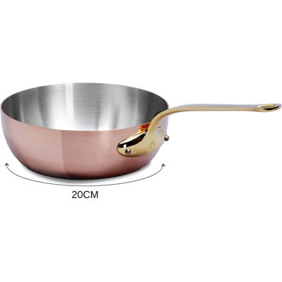 Sauteuse évasée bombée en cuivre mauviel m'héritage 200b tous feux sauf induction 20cm - Publicité Sauteuse évasée bombée en cuivre mauviel m'héritage 200b tous feux sauf induction 20cm - Publicité