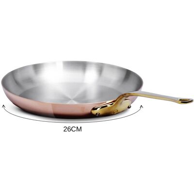 Poêle à frire en cuivre mauviel m'héritage 200b tous feux sauf induction 26cm - Publicité Poêle à frire en cuivre mauviel m'héritage 200b tous feux sauf induction 26cm - Publicité