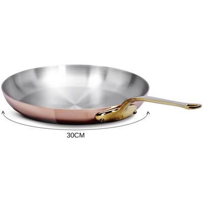 Poêle à frire en cuivre mauviel m'héritage 200b tous feux sauf induction 30cm - Publicité Poêle à frire en cuivre mauviel m'héritage 200b tous feux sauf induction 30cm - Publicité