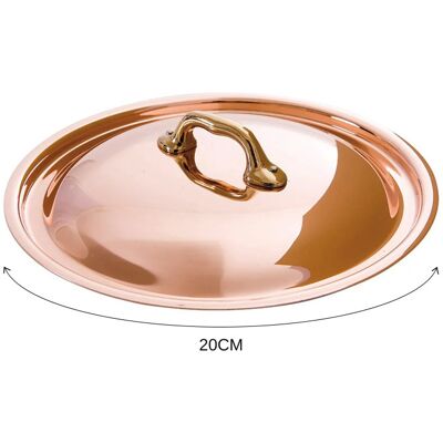 Couvercle en cuivre mauviel m'héritage 200b avec anse en bronze 20cm - Publicité Couvercle en cuivre mauviel m'héritage 200b avec anse en bronze 20cm - Publicité