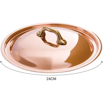 Couvercle en cuivre mauviel m'héritage 200b avec anse en bronze 24cm - Publicité Couvercle en cuivre mauviel m'héritage 200b avec anse en bronze 24cm - Publicité