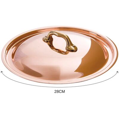 Couvercle en cuivre mauviel m'héritage 200b avec anse en bronze 28cm - Publicité Couvercle en cuivre mauviel m'héritage 200b avec anse en bronze 28cm - Publicité