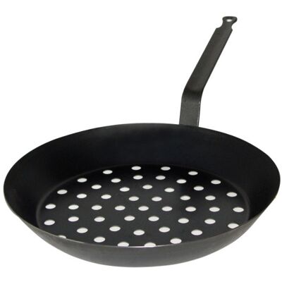 Poêle à marrons perforée baumalu 28cm en tôle d'acier pour cuisson sur braise - Publicité Poêle à marrons perforée baumalu 28cm en tôle d'acier pour cuisson sur braise - Publicité