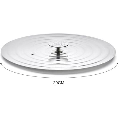 Couvercle universel en inox de buyer pour poêles 26-28cm - Publicité Couvercle universel en inox de buyer pour poêles 26-28cm - Publicité
