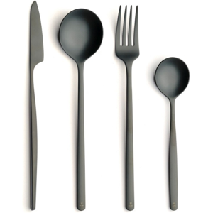 Ménagère 24 couverts comas atlantida ice black en acier inoxydable - Publicité Ménagère 24 couverts comas atlantida ice black en acier inoxydable - Publicité