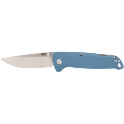 Couteau pliant sog adventurer lb nordic sgadvbl manche nylon et fibres de verre bleu 10cm - Publicité Couteau pliant sog adventurer lb nordic sgadvbl manche nylon et fibres de verre bleu 10cm - Publicité
