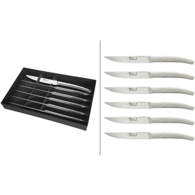 Coffret 6 couteaux de table forgés monobloc le thiers goyon-chazeau - Publicité Coffret 6 couteaux de table forgés monobloc le thiers goyon-chazeau - Publicité