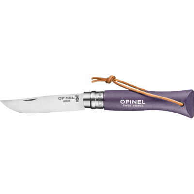 Couteau pliant opinel baroudeur colorama n°06 lame 7cm manche charme violet gris - Publicité Couteau pliant opinel baroudeur colorama n°06 lame 7cm manche charme violet gris - Publicité