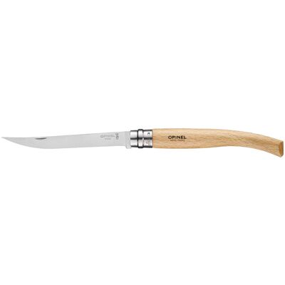 Couteau opinel effilé n°12 lame 12cm virole tournante manche en hêtre - Publicité Couteau opinel effilé n°12 lame 12cm virole tournante manche en hêtre - Publicité