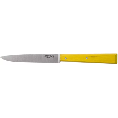 Couteau de table opinel bon appétit bois n°125 lame 11cm en inox manche en charme jaune - Publicité Couteau de table opinel bon appétit bois n°125 lame 11cm en inox manche en charme jaune - Publicité
