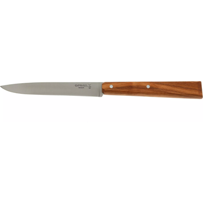 Couteau de table opinel bon appétit bois n°125 lame 11cm en inox manche en olivier - Publicité Couteau de table opinel bon appétit bois n°125 lame 11cm en inox manche en olivier - Publicité