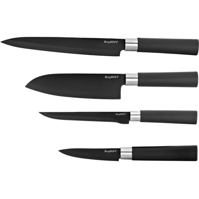 Set de 4 couteaux berghoff dina prime lames noires antiadhésives - Publicité Set de 4 couteaux berghoff dina prime lames noires antiadhésives - Publicité