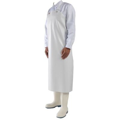 Tablier professionnel manulatex yankee 35 90x115cm en vinyle blanc - Publicité Tablier professionnel manulatex yankee 35 90x115cm en vinyle blanc - Publicité