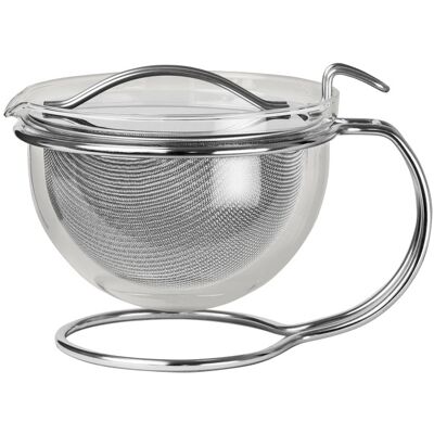 Théière mono filio 1,5l en verre borosilicate avec support en inox 18/10 - Publicité Théière mono filio 1,5l en verre borosilicate avec support en inox 18/10 - Publicité