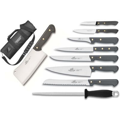 Mallette sabatier cuisine d'aujourd'hui 8 couteaux fabrication française + 1 fusil - Publicité Mallette sabatier cuisine d'aujourd'hui 8 couteaux fabrication française + 1 fusil - Publicité
