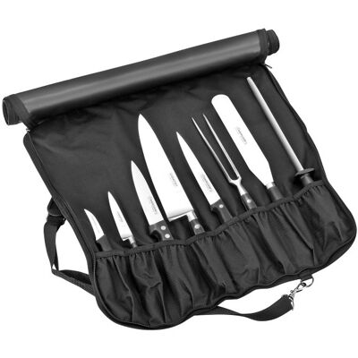 Fischer-Bargoin Malette de chef bargoin 5 couteaux de cuisine + 3 ustensiles acier inox - Publicité Fischer-Bargoin Malette de chef bargoin 5 couteaux de cuisine + 3 ustensiles acier inox - Publicité