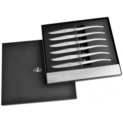 Rio Coffret prestige 6 couteaux de table forge de laguiole design p. starck - Publicité Rio Coffret prestige 6 couteaux de table forge de laguiole design p. starck - Publicité