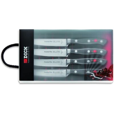Coffret 4 couteaux à steak dick premier plus lames forgés 12cm - Publicité Coffret 4 couteaux à steak dick premier plus lames forgés 12cm - Publicité