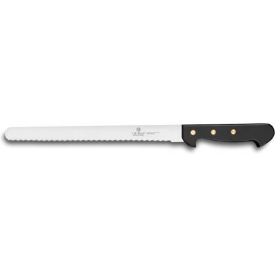Couteau à pâté en croûte 32 dumas affil inox 27cm microdenté manche 3 rivets - Publicité Couteau à pâté en croûte 32 dumas affil inox 27cm microdenté manche 3 rivets - Publicité