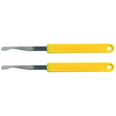 Lame de boulanger inox boule manche jaune - 2 pièces - Publicité Lame de boulanger inox boule manche jaune - 2 pièces - Publicité