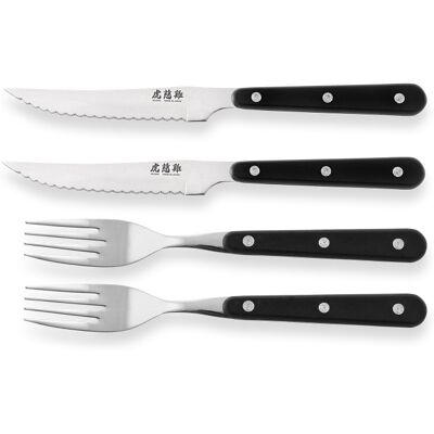 Coffret de table wusaki 2 couteaux à steak 11cm + 2 fourchettes - Publicité Coffret de table wusaki 2 couteaux à steak 11cm + 2 fourchettes - Publicité