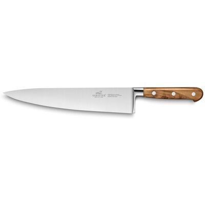 Couteau de chef sabatier provençao 100% forgé 25cm manche olivier - Publicité Couteau de chef sabatier provençao 100% forgé 25cm manche olivier - Publicité