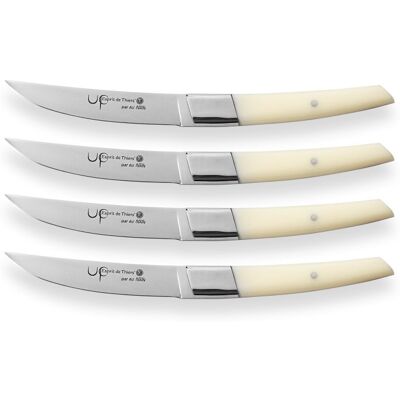Coffret de table au nain up 4 couteaux à steak 11cm Ivoire - Publicité Coffret de table au nain up 4 couteaux à steak 11cm Ivoire - Publicité