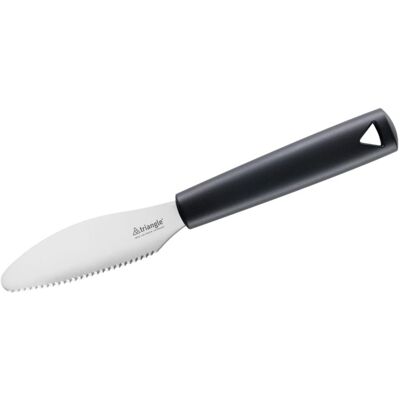 Couteau à brunch triangle inox 22cm manche en green grip noir - Publicité Couteau à brunch triangle inox 22cm manche en green grip noir - Publicité