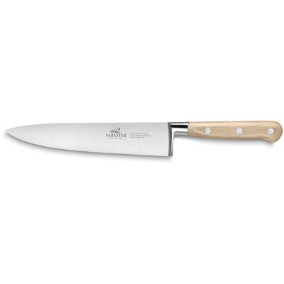 Couteau de chef forgé sabatier brocéliande 15cm manche hêtre - Publicité Couteau de chef forgé sabatier brocéliande 15cm manche hêtre - Publicité