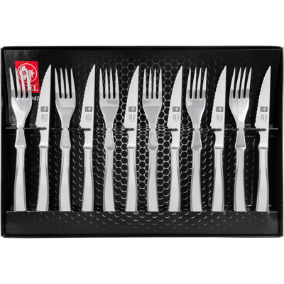 Ménagère 12 pièces icel acier inox couteaux bouts pointus - Publicité Ménagère 12 pièces icel acier inox couteaux bouts pointus - Publicité