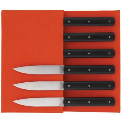 Atelier Perceval Coffret 6 couteaux de table perceval 9.47 noir - Publicité Atelier Perceval Coffret 6 couteaux de table perceval 9.47 noir - Publicité