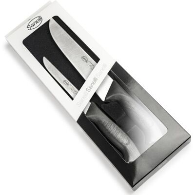 Coffret 2 couteaux de boucher professionnels sanelli skin désosseur 16cm + boucher 22cm - Publicité Coffret 2 couteaux de boucher professionnels sanelli skin désosseur 16cm + boucher 22cm - Publicité