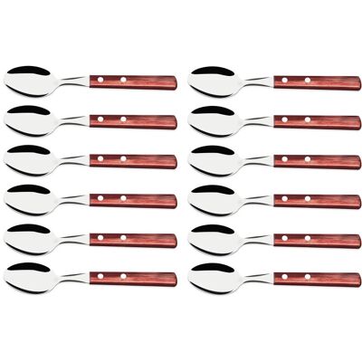 Set de 12 cuillères de table rouge tramontina - Publicité Set de 12 cuillères de table rouge tramontina - Publicité