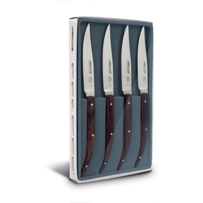 Coffret 4 couteaux à steak arcos the origin 11cm manche palissandre - Publicité Coffret 4 couteaux à steak arcos the origin 11cm manche palissandre - Publicité