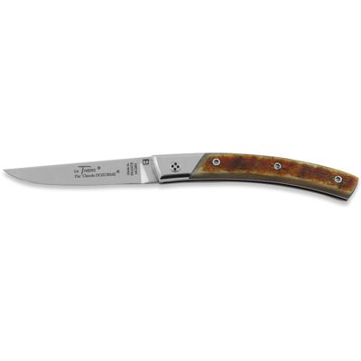 Couteau pliant le thiers secret claude dozorme manche corne de bélier 11cm - Publicité Couteau pliant le thiers secret claude dozorme manche corne de bélier 11cm - Publicité