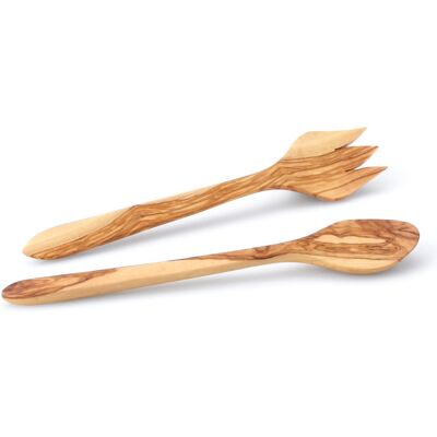 Set de 2 couverts à salade continenta en bois d'olivier 30,5cm - Publicité Set de 2 couverts à salade continenta en bois d'olivier 30,5cm - Publicité