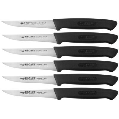 Fischer-Bargoin Boite de 6 couteaux à steak fischer 100% français lames lisses - Publicité Fischer-Bargoin Boite de 6 couteaux à steak fischer 100% français lames lisses - Publicité