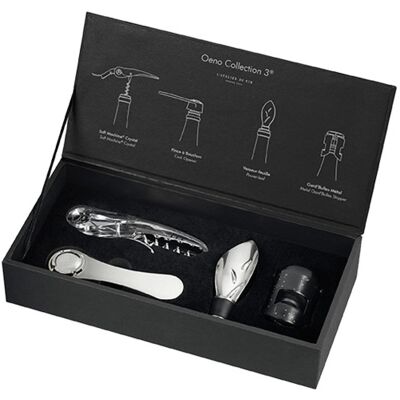 Coffret cadeau oenologue l'atelier du vin oeno collection 3 - 4 pièces - Publicité Coffret cadeau oenologue l'atelier du vin oeno collection 3 - 4 pièces - Publicité