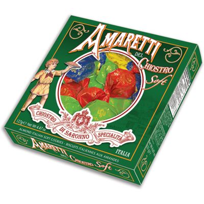 Amaretti moelleux chiostro di saronno haut de gamme classiques - boîte de 145g - Publicité Amaretti moelleux chiostro di saronno haut de gamme classiques - boîte de 145g - Publicité