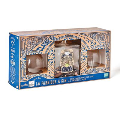 Quai Sud France Coffret quai sud "la fabrique à gin" bio + 2 verres à gin - Publicité Quai Sud France Coffret quai sud "la fabrique à gin" bio + 2 verres à gin - Publicité