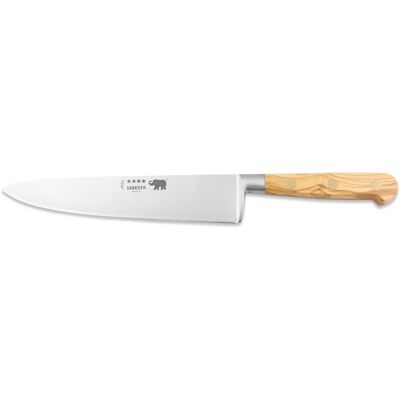 Sabatier Elephant Couteau de chef sabatier éléphant idéal forgé 20cm manche en olivier - Publicité Sabatier Elephant Couteau de chef sabatier éléphant idéal forgé 20cm manche en olivier - Publicité