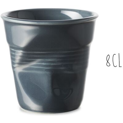 Tasse revol espresso froissé 8cl en porcelaine graphite - Publicité Tasse revol espresso froissé 8cl en porcelaine graphite - Publicité