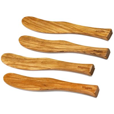 Berard Set de 4 tartineurs courbes bérard fait main en olivier 17,5cm - Publicité Berard Set de 4 tartineurs courbes bérard fait main en olivier 17,5cm - Publicité