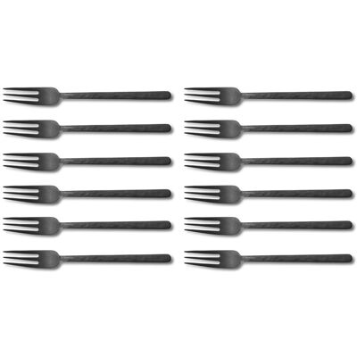 Set de 12 fourchettes de table culter kodai 3 dents xl 19,5cm Vintage Black - Publicité Set de 12 fourchettes de table culter kodai 3 dents xl 19,5cm Vintage Black - Publicité