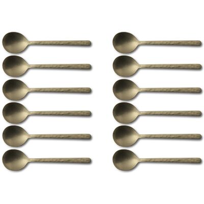 Set de 12 cuillères à café culter kodai 11,5cm Vintage Gold - Publicité Set de 12 cuillères à café culter kodai 11,5cm Vintage Gold - Publicité