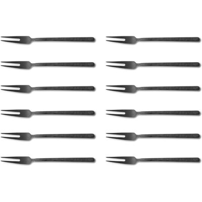 Set de 12 fourchettes de table culter kodai 2 dents 17,9cm Vintage Black - Publicité Set de 12 fourchettes de table culter kodai 2 dents 17,9cm Vintage Black - Publicité