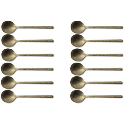Set de 12 cuillères de table culter kodai 17cm Vintage Gold - Publicité Set de 12 cuillères de table culter kodai 17cm Vintage Gold - Publicité