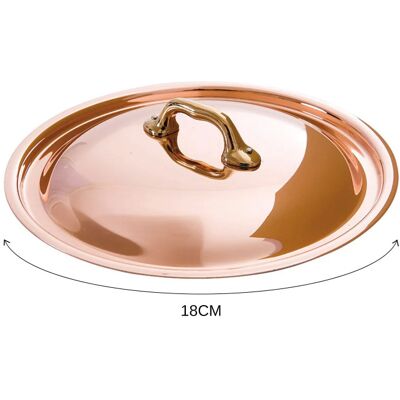 Couvercle en cuivre mauviel m'héritage 200b avec anse en bronze 18cm - Publicité Couvercle en cuivre mauviel m'héritage 200b avec anse en bronze 18cm - Publicité